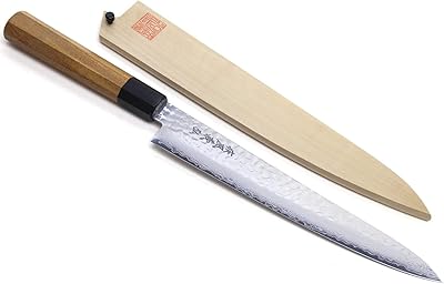 Japanese slice knife Yoshi Hiro VG-10 46 layers (9.5 "(240 mm)) (Ambrosia handle).. Your comprehensive marketplace awaits at DIAYTAR NIGERIA with affordable prices and reliable delivery times.