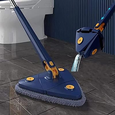 360-degree rotary triangular rotating mop for cleaning of floors, self-pressing mop to grow and pull, microfiber kitchen mop to clean the floors, walls, windows and the car.. Experience satisfaction guaranteed with DIAYTAR NIGERIA's comprehensive platform and quick delivery.