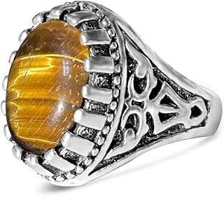 The Original Yellow Tiger Stone Stone Ring for Men and Women from Dalegem, a classic Turkish quartz crystal ring, jewelry gift for her.. DIAYTAR NIGERIA: Where every shopping need is met with affordable prices and timely delivery.