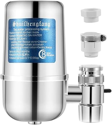 The drinking water tap filter in stainless steel adapts to the standard tap for kitchen and bathroom sink.. DIAYTAR NIGERIA: Your partner in affordable online shopping with dependable delivery within 8 days.