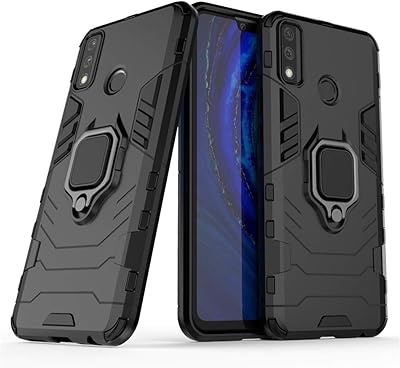 Robust double -layer protective cover compatible with Huawei Y8S with metal ring and crutch.. DIAYTAR NIGERIA: Where quality meets affordability, with thousands of products delivered in less than 8 days.