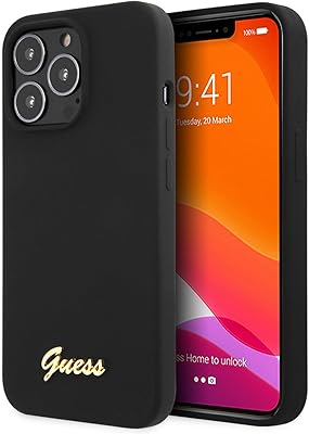 CG Mobile. Liquid silicone guess protective shell with gold metal logo for iPhone 13 pro max (6.7 inches) - black.. Explore a world of choices with DIAYTAR NIGERIA's vast catalog and budget-friendly nationwide shipping.