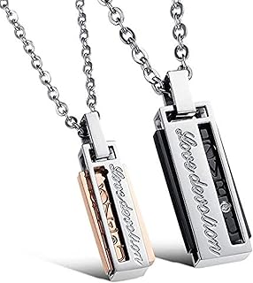 Two rectangular man and woman necklaces with declaration of love in titanium designed for lovers.. Shop with confidence at Nigeria's leading affordable e-commerce platform with reliable delivery services.