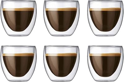 Double -walled thermal glasses Bodum pavina, 0.08 liter, 2.5 oz, pack of 6.. Shop without limits at DIAYTAR NIGERIA and receive your purchases at budget prices within the week.