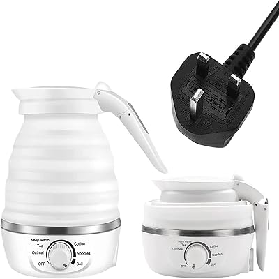 Foldable Foldable Foldable Foldable Food Electrical Bottle with double tension removable power cord for campsite and 110-220 V 0.6 l (white) hike (white).. DIAYTAR NIGERIA delivers satisfaction with every purchase through our affordable and reliable service.