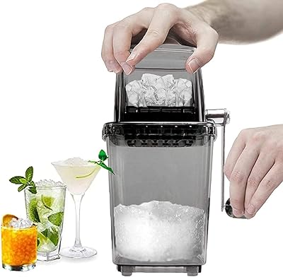 Manual Babyski Rotary Ice Mirror, Homemade Smoothie Smoothie 1,25 L chrome, ice crusher, ice cube, drink and agitator (gray).. Shop with confidence at DIAYTAR NIGERIA, enjoying competitive prices and delivery within 8 days.