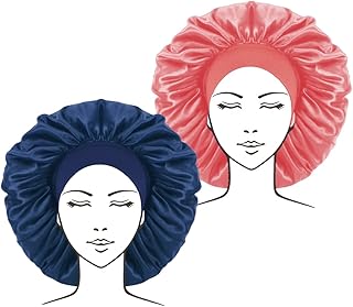K -shop Bonnet in milk silk with elastic band - Extra wide sleep hat for women - Soft night cap for hair care (Multicolor 2).. DIAYTAR Nigeria: Where affordability meets speed and quality.