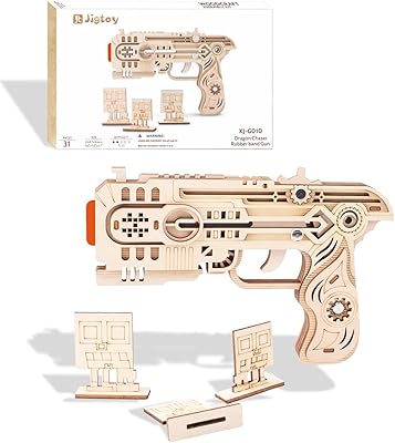 Wooden 3D puzzle to build for adults - Wooden rubber gun - Pistol model kit - Dragon. rubber pistol.. Your trusted shopping companion, DIAYTAR NIGERIA delivers affordable solutions in just 5-8 days.