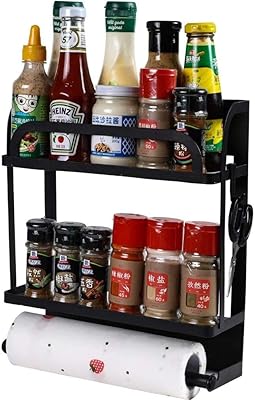 Nice magnetic storage organizer for refrigerator (black, 35 cm).. DIAYTAR NIGERIA revolutionizes online retail with our extensive selection and dependable shipping service.