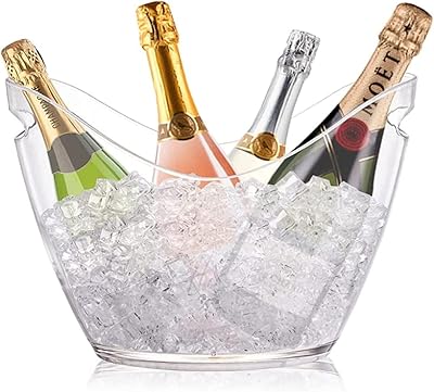 Sunomi ice bucket in 8 -liter transparent acrylic for drinks and parties, without danger for food, can contain 5 full -size bottles and ice.. Shop like never before with DIAYTAR NIGERIA's comprehensive marketplace and budget-friendly shipping.