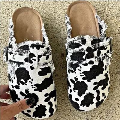 Large 43 2023 European and American leopard print slippers, ladies' relaxed moccasins, flat shoes to put on Socofy (cow, 42).. Great finds. Great prices. Fast shipping. That’s DIAYTAR Nigeria.