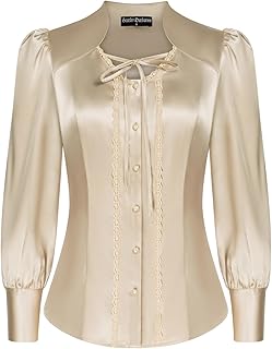 Victorian blouse for Women's V V -neck Long Sleeves buttoned shirts.. Unlock access to a wide range of products with DIAYTAR NIGERIA's affordable e-commerce platform.