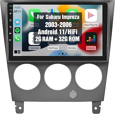 Autradio Android Unitopsci for Subaru Impreza 2003-2006, Apple Carplay and Android Auto, HD 9 "Touch screen Bluetooth GPS Stereo WiFi FM Shared screen SWC Sub 2G 32g with rear back camera.. Discover endless shopping possibilities at DIAYTAR NIGERIA, with budget-friendly prices and reliable delivery.