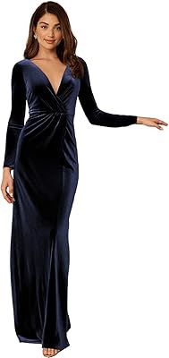 Evening dresses in velvet for women long sleeves open back.. DIAYTAR NIGERIA puts thousands of products at your fingertips with affordable prices and delivery within a week.