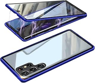 Protective glass protective for Samsung Galaxy S22 Ultra, 360 degree protection with foldable magnetic shell in one room (blue).. Affordable shopping made easy on DIAYTAR Nigeria, with fast delivery from 5 to 8 days.