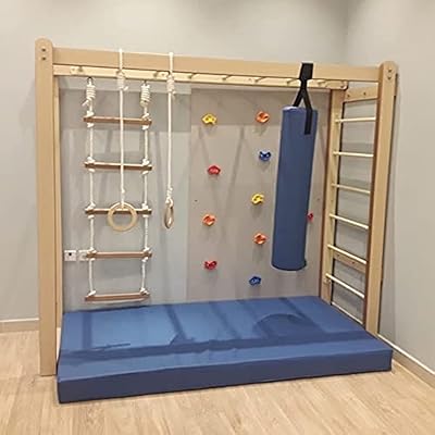 Set of Moon Monkey toys for children with accessories for interior playground, climbing, training, obstacle activities and rope ladder - with blue carpet.. Experience shopping without limits at DIAYTAR NIGERIA, where affordability meets convenience in just days.