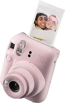 Instant camera Fujifilm Instax Mini 12 - Pink flower + 2 films of movies.. Shop smart and save with DIAYTAR NIGERIA's extensive product range and 5-8 day delivery guarantee.