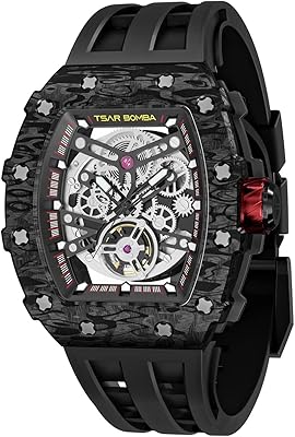 Automatic Luxury Mechanical Watches for Men - Japanese Sapphire Glass Glass Movement - Water resistant Watches up to 50 meters - Light silicone bracelet Square Watches Elegant Gifts for Men.. Your trusted shopping companion, DIAYTAR NIGERIA delivers affordable solutions in just 5-8 days.