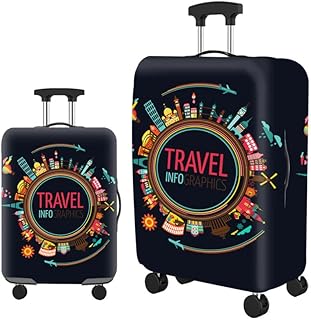 Washable suitcase cover in elastane protective cover for suitcase, D, l.. DIAYTAR NIGERIA revolutionizes online shopping with competitive prices and reliable 5-8 day delivery.