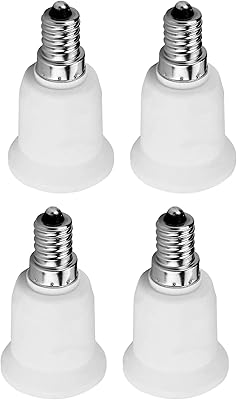 Base lighting lamp support adapter E14 to E27 (package of 4).. A world of products at your fingertips — thanks to DIAYTAR Nigeria.