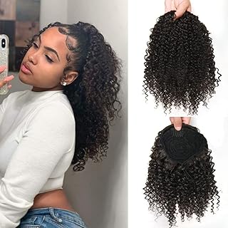 Short and short-sighted African ponytail, extension of an African-American ponytail curly for women (2)) (natural black (2)).. No hidden costs, no long delays — just DIAYTAR Nigeria convenience.