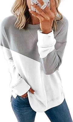 Huusa long sleeve shirt, round neck, plain color, relaxed loose blouses.. DIAYTAR NIGERIA delivers value, variety, and convenience with our nationwide 5-8 day shipping.