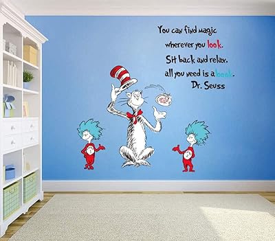 Educational wall stickers for children, quotes from Dr Seuss saying wall stickers for children for reading rooms, children's bedrooms, child bedroom decoration.. DIAYTAR NIGERIA connects you with thousands of products at competitive prices, delivered within a week.