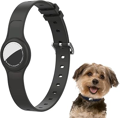 Jenren Airtag dog necklace with keychain, air-silicone cat support, anti-loss adjustable, pet case compatible with Apple Airtag 2021 accessories, Black.. Discover endless possibilities with DIAYTAR NIGERIA's extensive product range and affordable shipping.