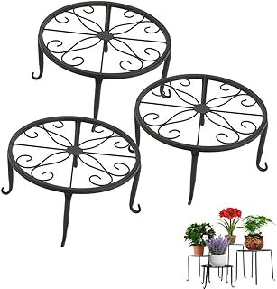 Pottage flower support, Iron shelf for interior and exterior, durable anti -rust metal flower pot for plants and wedding festival decoration, 3 (black) package.. DIAYTAR NIGERIA bridges the gap between desire and affordability with nationwide delivery in under 8 days.