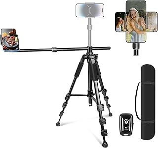 EliteHOOD tripod for iPhone for aerial video recording [robust and ultra-stable], long horizontal extensible pole of 25 inch, 360 ° rotary tripod for iPhone 360 ​​° with remote control, vertical tripod for 71 \ ".. Discover endless shopping possibilities at DIAYTAR NIGERIA, with budget-friendly prices and reliable delivery.