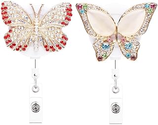 Set of 2 Elecdon retractable bar holdings, clip for 24-"retractable rope nurse badge, Identification Bag with Belt Clip (butterfly).. Your digital shopping companion, DIAYTAR NIGERIA offers exceptional value with delivery in less than 8 days.