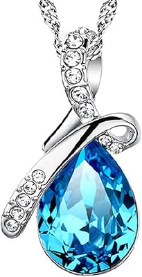 Jewelry set for women in original sterling silver or imitation with tear -shaped pendant and gift box, silver, synthetic rubies.. Nigeria's fastest-growing e-commerce site offers unbeatable prices and delivery within 8 days.