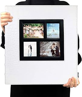 An extra large photo album of 600 pockets with window, leather pockets sewn with a rigid cardboard blanket and a 6x4 photo frame for wedding photos, a valentine (white) gift from Orbazaar.. DIAYTAR NIGERIA: Where every shopping need is met with affordable prices and reliable 5-8 day delivery.
