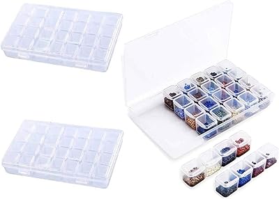 Diamond paint boxes 28 Grids Package of 2 plastic storage boxes for embroidery.. DIAYTAR NIGERIA: Where every Nigerian finds affordable products delivered within the week.