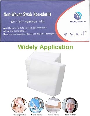 Sterile gauze tampons not woven micro touch - 10 cm x 10 cm 4 thicknesses - Package of 200.. DIAYTAR NIGERIA brings affordable shopping to your fingertips with reliable delivery in less than 8 days.