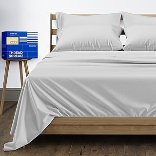 King size bed set in pure cotton (California King, 1000 threads and silver pillowcases and pillowcases - King size cotton sheets - satin sheets - 16 -inch deep bed sheets.. No more overpriced stores — DIAYTAR Nigeria brings the best to your door.