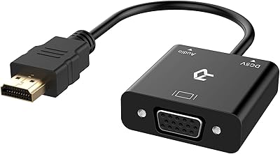 HDMI Rankee adapter to VGA with 3.5 mm audio port, black.. Your everyday shopping destination, DIAYTAR NIGERIA offers quality and value delivered within days.