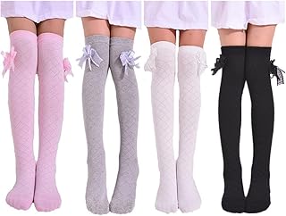 Baby Girl Baby Mollet socks with knot pattern, multicolored, 2-12 years old.. DIAYTAR NIGERIA: Where smart shoppers find everything they need at prices they can afford.