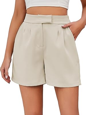 Familylily pretty summer shorts for women with wide legs and side pockets, high waist with elastic waist in the back.. DIAYTAR NIGERIA: Bringing quality products to your doorstep at prices that won't break the bank.