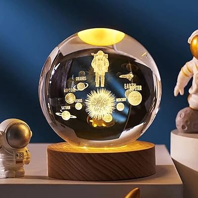 Dightness 3D Gabri crystal ball, 800 mm, design ball in crystal glass with LED wooden base and USB cable operation (floating solar system).. Nigeria's e-commerce leader delivers unmatched variety and value to your doorstep in just 5-8 days.