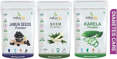 B Naturall Diabetes Care Pack of 3 Jamun powders, Neem powder and Karela powder for health care (100 gm each) = 300 GM per B Naturall.. DIAYTAR NIGERIA: Your gateway to affordable online retail with reliable delivery within the week.