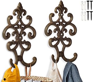 Double wall hook in CONTED COMFIFY | Decorative wall holder | 7.75 "x 4.8" | with screws and ankles - set of 2.. DIAYTAR NIGERIA: Where affordability meets reliability with thousands of products delivered promptly.