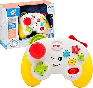 Mamo Bear electric game console | Interactive learning handle with lights, music, ABC -shaped buttons and digital pavement | Random color (yellow).. The smarter way to shop online in Nigeria is through DIAYTAR Nigeria.