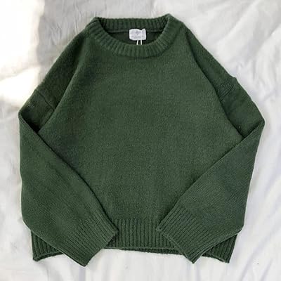 YHWW sweater for women, dark green sweater with round neck and long sleeves, hot fall sweater, green sweater, one size.. Shop across categories with ease at DIAYTAR NIGERIA, delivering affordability within the week.