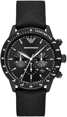 Stainless steel chronograph watch for men from Emporio Armani, black color, AR11453, black, standard model.. Nigeria's favorite online shopping platform, DIAYTAR offers unbeatable prices and delivery within a week.