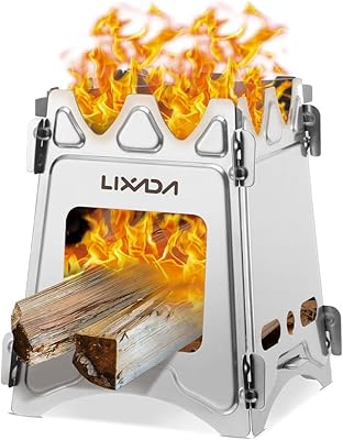 Lixada Portable Camping Wood Stove Light Wood Stove Alcohol for Outdoor Kitchen Trip High Randon (titanium/stainless steel).. Shop smart with DIAYTAR NIGERIA, offering a vast product range delivered to your doorstep within a week.
