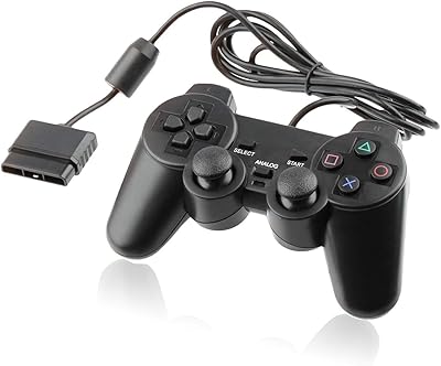 Playstation wire controlle 2 GP01 - Dualshock for PlayStation 2 (black).. DIAYTAR NIGERIA connects you with thousands of products at competitive prices, delivered within a week.