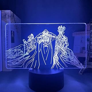LED night light Anime overlord for bedroom decoration, manga atmosphere, 3D illusion, blood light, birthday gift for children - 16 colors with remote control.. Experience satisfaction guaranteed with DIAYTAR NIGERIA's comprehensive platform and quick delivery.