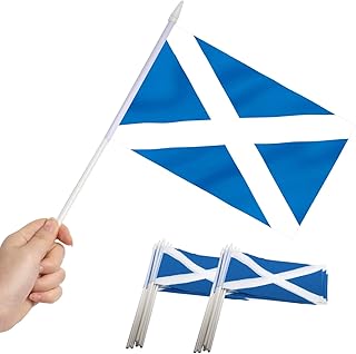 Package of 12 small Scottish flags inly - Small portable Scottish flags on a stick - Bright colors and resistant to discoloration - 5 x 8 inches with solid mast and top -shaped top.. Elevate your shopping experience with DIAYTAR NIGERIA's vast catalog and budget-friendly options.
