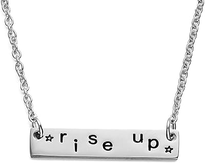 RISE UP necklace jewelry inspiration jewelry motivation necklace jewelry gift, stainless steel, without stone.. DIAYTAR NIGERIA: Where affordability meets variety, with thousands of products delivered in less than 8 days.